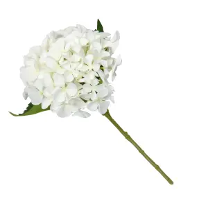 White Hydrangea Single stem Artificial flower