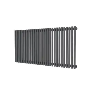 Thorpe Anthracite Horizontal Designer Radiator, (W)1200mm x (H)600mm