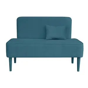 Pastel Upholstered Bench Blue