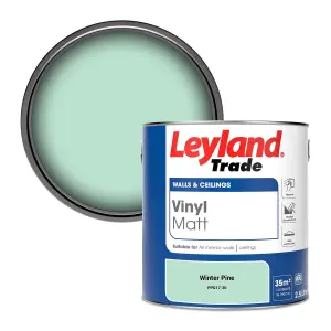 Leyland Trade Vinyl Matt Walls & Ceilings Emulsion Paint Winter Pine (PPG17-30) 2.5L