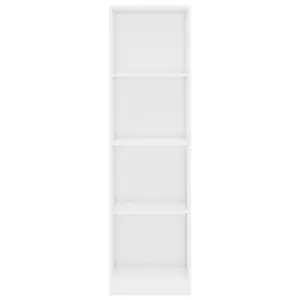 Attwood Bookcase High Gloss White / 114cm H x 40cm W x 30cm D