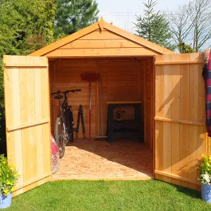 Shire 8x6 Overlap Premium Double Door Windowless Apex Shed Pressure Treated