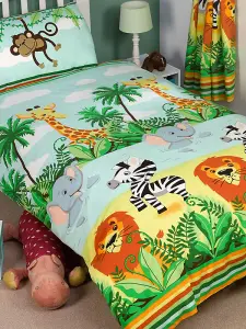 Jungle-Tastic Junior Toddler Duvet Cover and Pillowcase Set