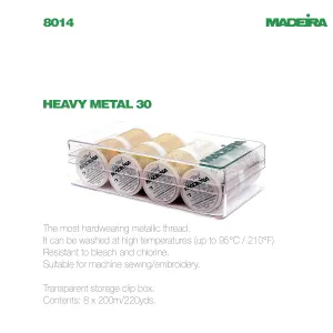 G/BOX HEAVY METAL - Gift Box: Metallic: Heavy Metal: 8 x 200m: Spools - Madeira