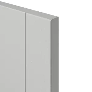 Tydeman Matt light grey Tongue & Groove Tall Clad on larder panel (H)2400mm (W)610mm