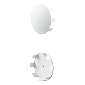 Rothley Matt White 2 Pack Staircase Handrail Shallow End Cap (Diam) 40mm