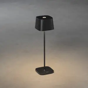 Indoor Outdoor Rechargeable Cordless Table Lamp Black