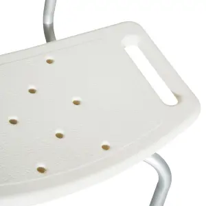 HOMCOM Bath Chair Shower Seat Safety Bathroom Elderly Aids Adjustable Positions