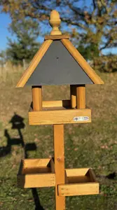 Simply Wood Ellesmere Bird Table Slate Roof with FREE Bird Seed