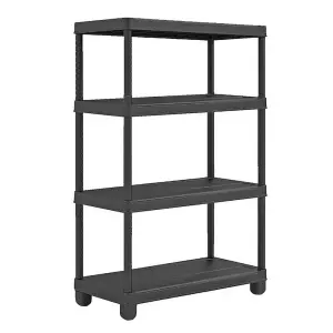 4 Tier Plastic Shelf Home Storage Shelving Unit 1.3M