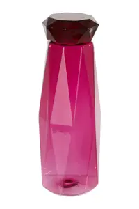 Interiors by Premier Textured Deep Pink Drinking Bottle, Secured Plastic Water Bottle, Versatile Water Botle, Durable Bottle