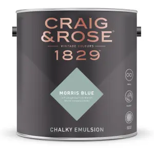 Craig & Rose 1829 Morris Blue  Chalky Emulsion paint, 2.5L