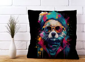 Splashart DoorMouse with Pink Glasses Cushions 45cm x 45cm