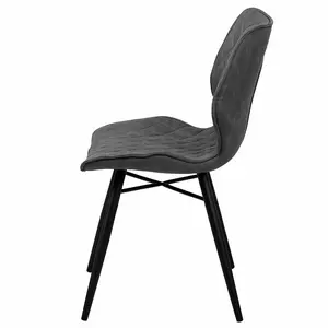 Mahaffie Upholstered Dining Chair (Set of 2) Grey