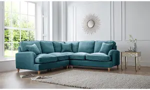 Sofas Express Tenby Emerald Green Tailored Pleat Manhattan Sofa 2-Corner