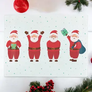 Christmas Large Worktop Protector- Novelty Santas Kitchen Gift Chopping Board