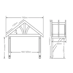 Richard Burbidge LC002 Door canopy