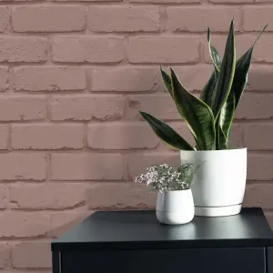 Fine Decor FD43601 Painted Brick Wallpaper, Pink