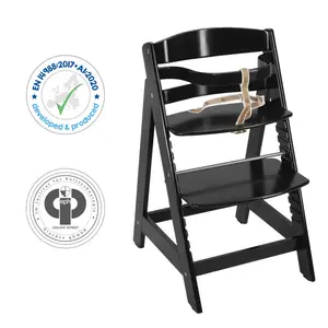 High Chair Sit Up 3, Various Colours Lacquered Black