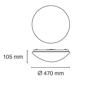 Luminosa Sever Dimmable LED Flush Light 72W 2700-4000-6500K