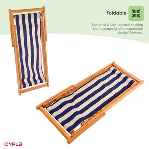 Oypla Traditional Folding Hardwood Garden Beach Deck Chairs Deckchairs