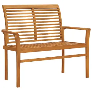 Berkfield Garden Bench 112 cm Solid Teak Wood