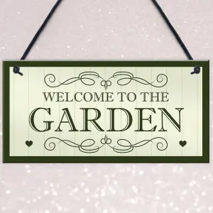 Welcome To The Garden Sign Hanging Plaque New Home Gift Friendship Gift Home Decor