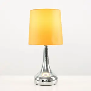 Chasse Metal Table Lamp (Set of 2) Silver Base / Mustard Shade / Not Included