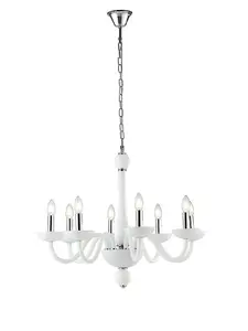 Luminosa ALFIERE 8 Light Chandeliers White 74x59cm