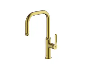 Clearwater Pioneer U Spout Pull Out With Twin Spray Kitchen Brushed Brass - PIL40BB