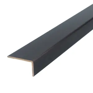 Upvc wood effect stair edge nosing trim pvc self-adhesive 1000mm x 35mm x 20mm e33 afrikan ebony