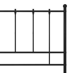 Berkfield Bed Frame Black Metal 200x200 cm