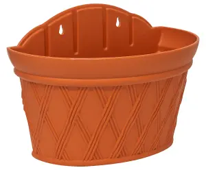 Woodside Plastic Semicircle Wall Hanging Planter 3 Pack