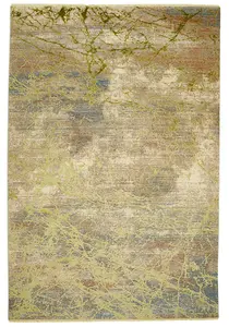 Mustard Abstract Kilim Modern Abstract Rug Easy to clean Living Room and Bedroom-120cm X 180cm