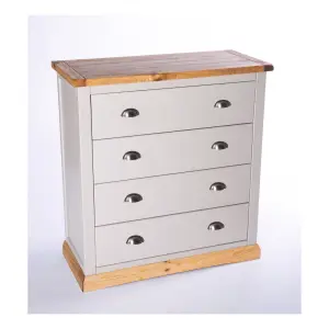 Bomporto 4 Drawer Chest of Drawers Chrome Cup Handle