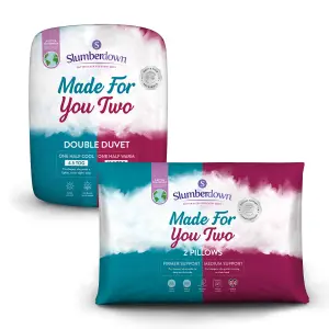 Slumberdown Made For You Two Duvet, 2 Medium/Firm Pillows, Double