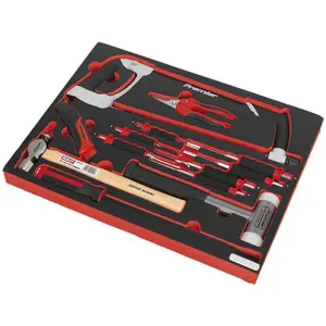 Premium 13-Piece Mechanics Tool Kit with Hacksaw, Hammers, and Punches