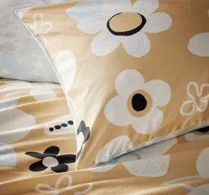 Vantona - Polly Yellow Floral Bedding Set - Super Kingsize