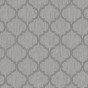 Crystal Trellis Wallpaper Silver Debona 8897