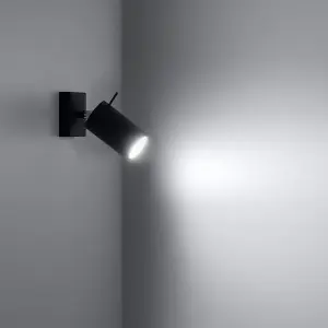 Ring Steel Black 1 Light Classic Wall Light