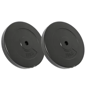 Weight Plates 2 pcs 30 kg Cement Fitness Gym Essential