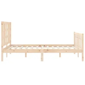 Berkfield Bed Frame with Headboard 160x200 cm Solid Wood