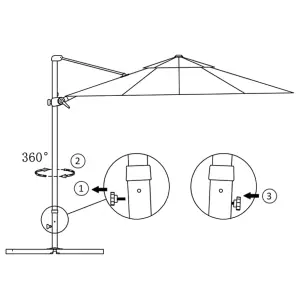 Berkfield Cantilever Umbrella with Aluminium Pole Taupe 300 cm