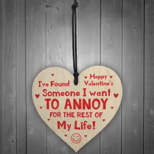 Valentines Gifts For Boyfriend Girlfriend Husband Wife Wood Heart Funny Gift Keepsake