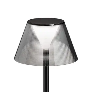 Luminosa LOLITA Dimmable Integrated LED Table Lamp Black, In-Built Switch, 3000K, IP54