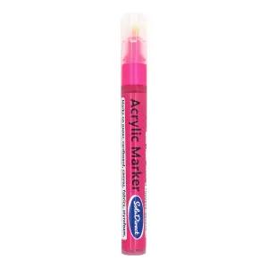 Acrylic Paint Marker Pen Permanent for Stone Leather Fabric Plastic (Metallic Pink)