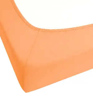 Fitted Sheet JANBU Cotton Orange