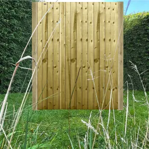 Premier Garden Supplies Pedestrian Gate 180cm (6ft) High x 135cm Wide Feather Edge Flat Top Fully Framed Single Swing Gate