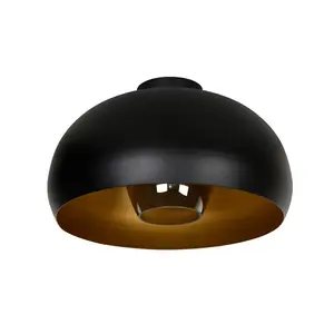 Lucide Sharan Retro Flush Ceiling Light 38cm - 1xE27 - Black