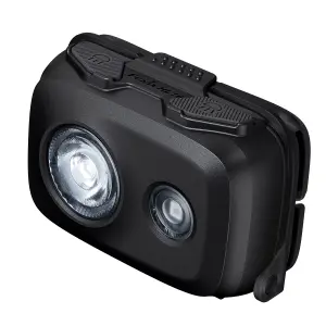 Fenix HL16 Black, Lightweight 3x AAA Battery Powered Head Torch - 450 lm - 104m Beam Range - Red light mode - IP66 Weatherproof